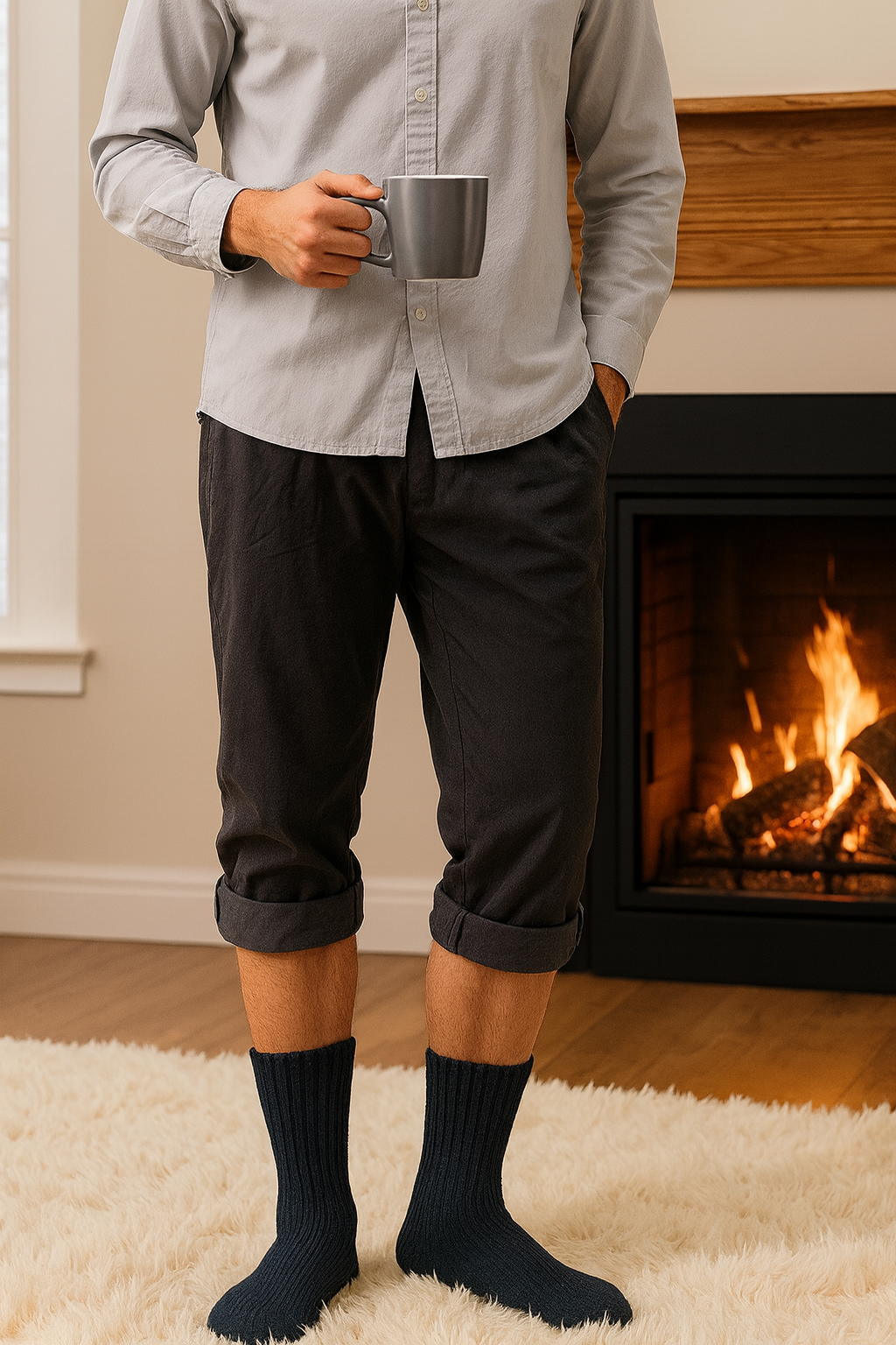 5 Pairs Men’s Merino Wool Crew Socks